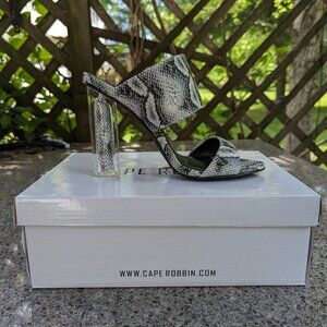 Cape Robbin Snakeskin Maria High Heel Sandal